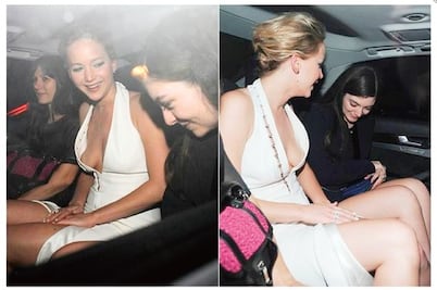 En otro incidente, Jennifer Lawrence enseña de más