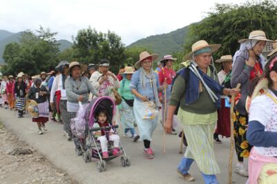 Llegan peregrinas a Vizarrón, Cadereyta