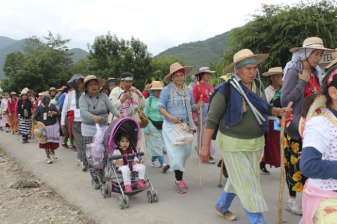 Llegan peregrinas a Vizarrón, Cadereyta