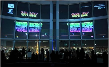 Space Invaders irrumpe en rascacielos de Tokio