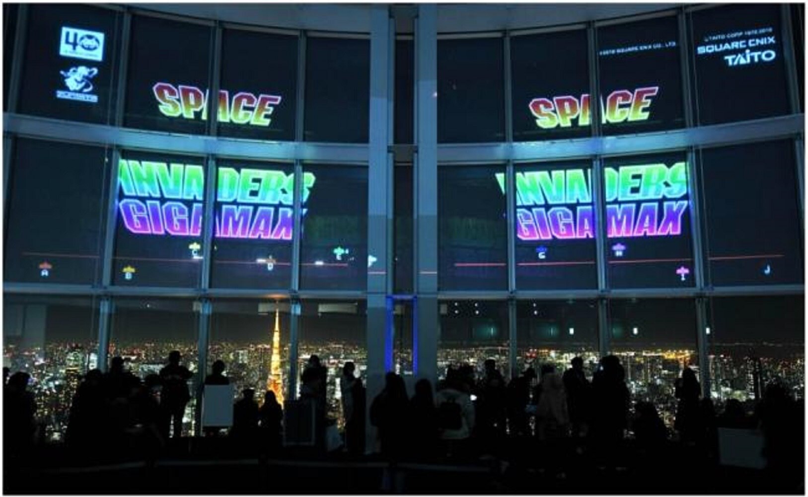 Space Invaders irrumpe en rascacielos de Tokio