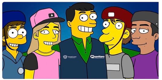 Convierten a Luis Nava, alcalde de Querétaro, en un Simpson