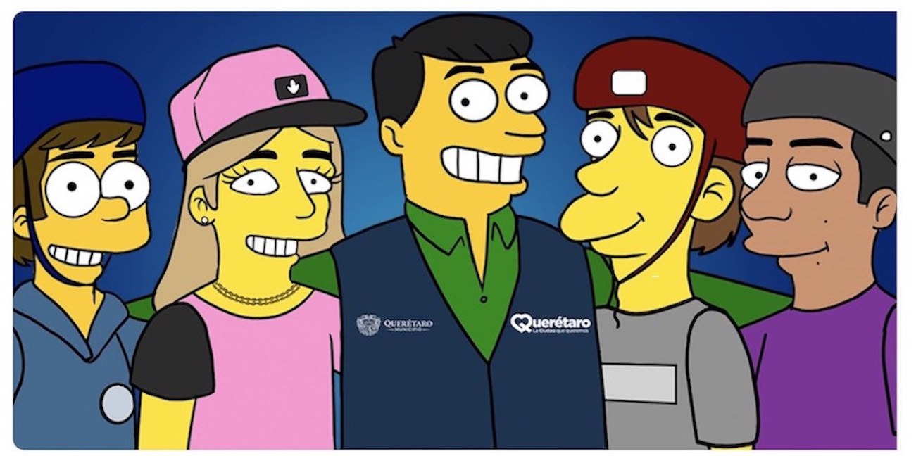 Convierten a Luis Nava, alcalde de Querétaro, en un Simpson