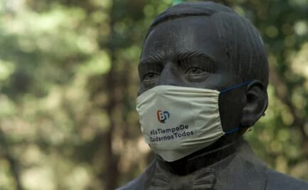 Benito Juárez amanece con cubrebocas para pedir a la población extremar precauciones 