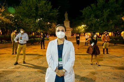 Gobernador de Querétaro honró al personal de salud en la ceremonia del Grito de Independencia