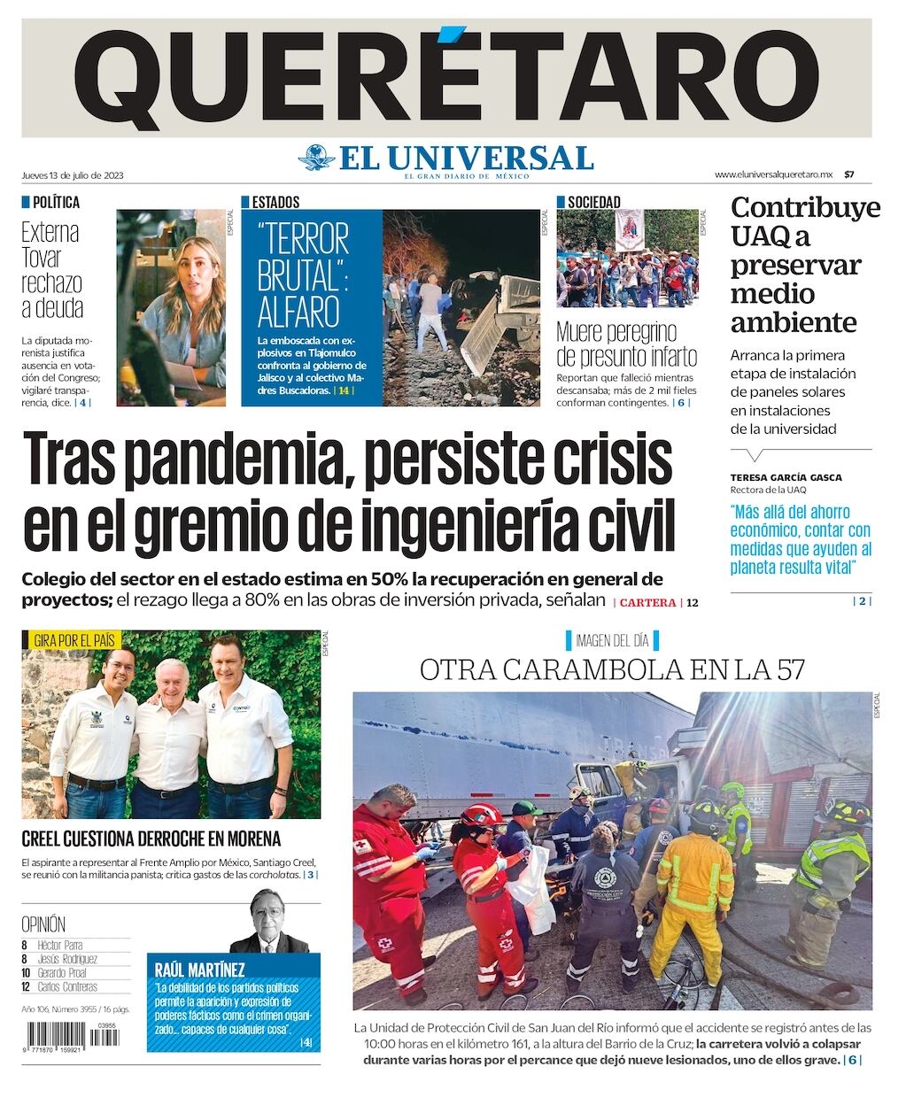 Portada 13 de julio de 2023