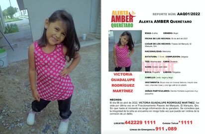 Activan alerta para la localización de Victoria Guadalupe en Querétaro; la menor salió a la papelería y no regresó