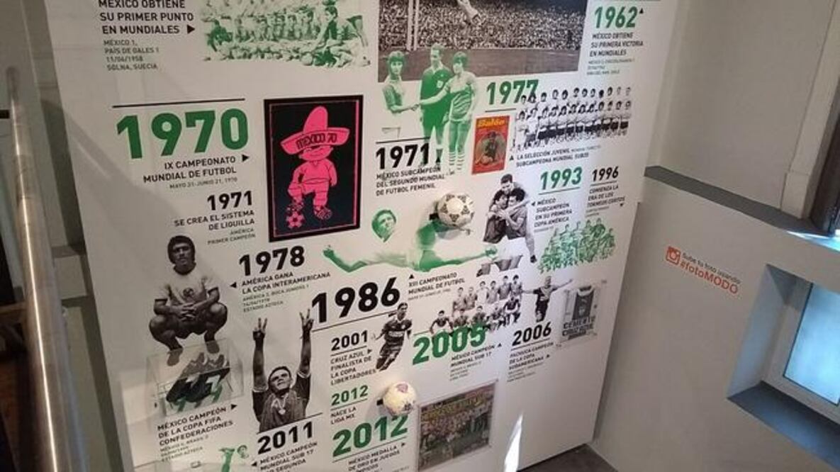 Hay elementos como camisetas, balones, recortes y trofeos (ÉDGAR LUNA. EL UNIVERSAL)