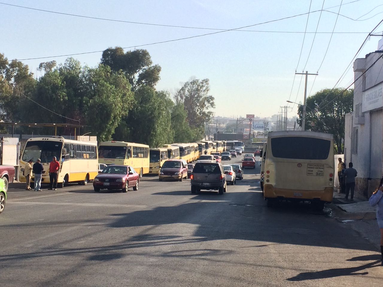 Protesta transporte público en SJR por 'gasolinazo'
