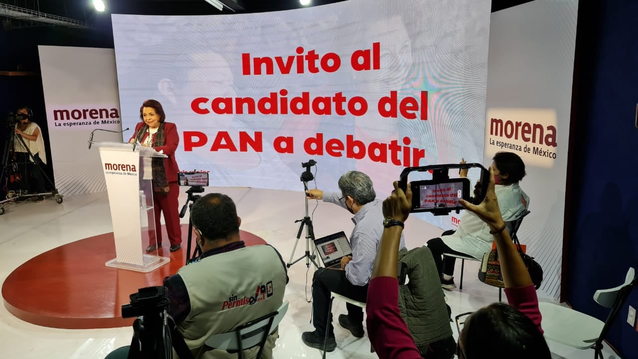 Celia Maya rechaza participar en debates virtuales; reta a Mauricio Kuri a debatir