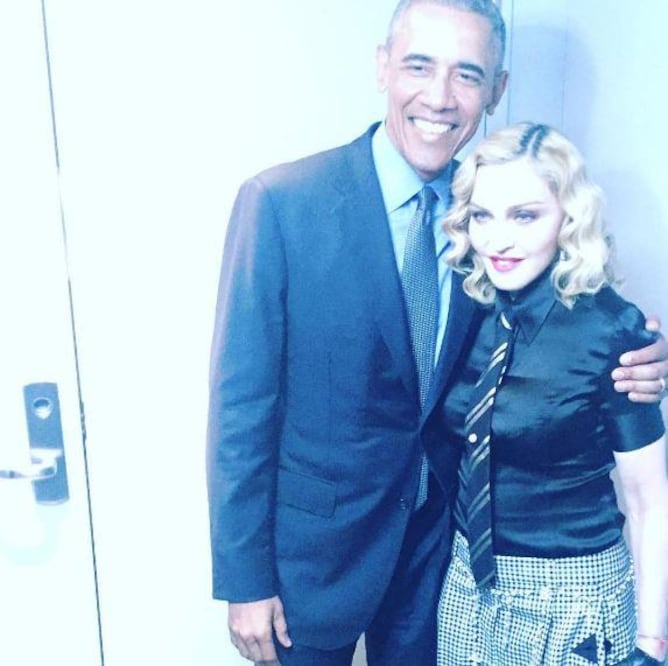 Madonna sin palabras ante Obama