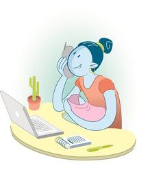 Mamá, a trabajar, regresa exitosamente a la oficina 