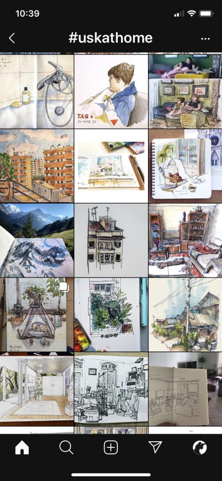 Urban Sketchers dibujan la pandemia