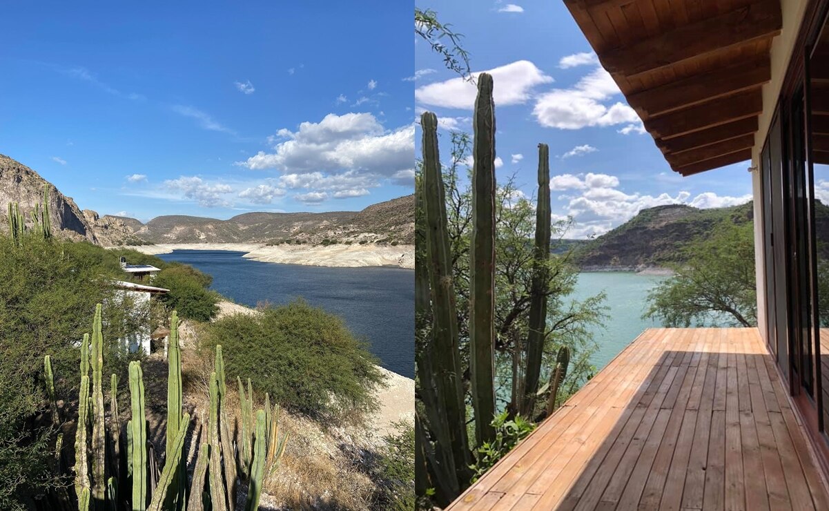 Vista a la Presa desde las Cabañas. Fotos: FB, Cabañas El Mezquital