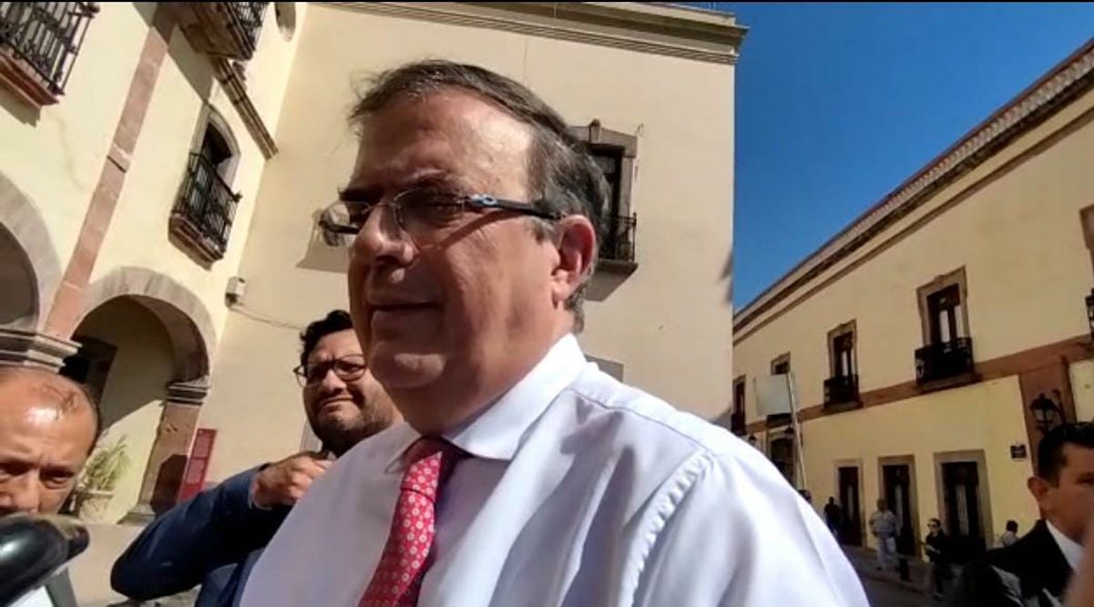 El canciller Marcelo Ebrard rechaza que su visita a Quer&eacute;taro tenga tintes electorales