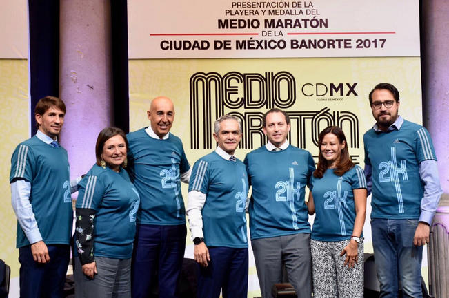 Medio Maratón, Torre del Caballito, Playera, Chapultepec, Ángel de la Independencia, CDMX, 2017, chile, Colombia