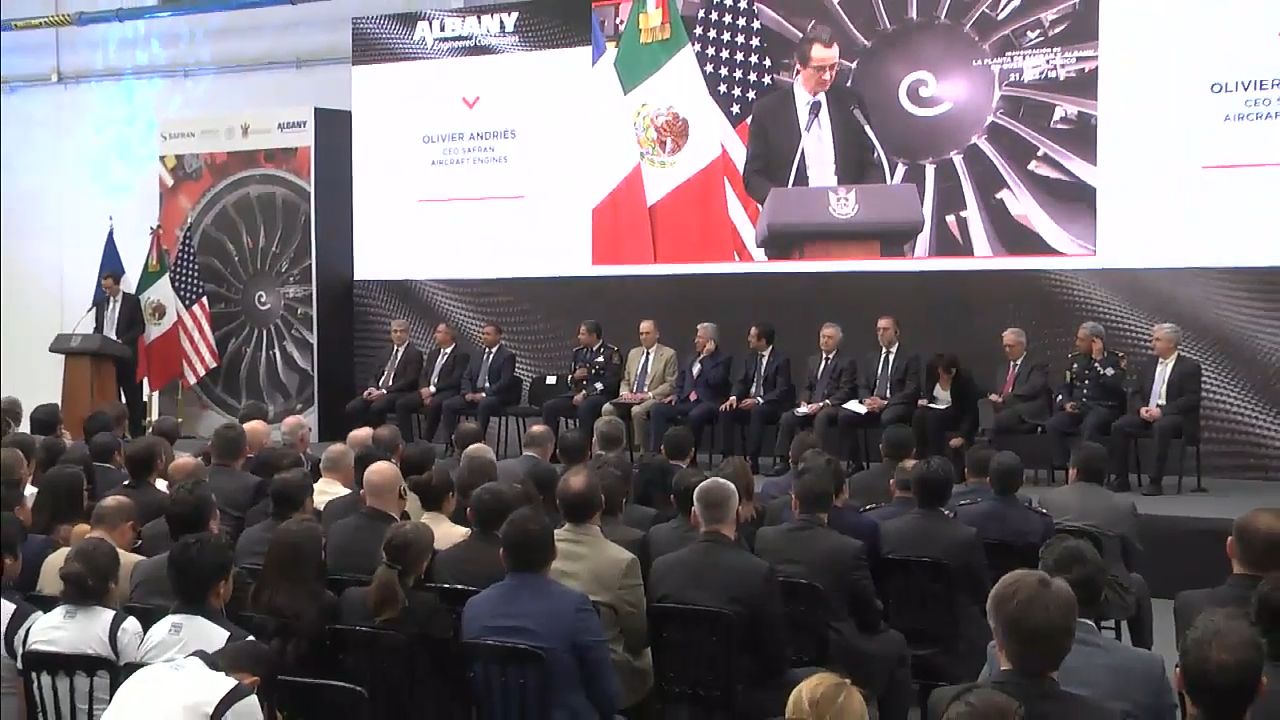 Safran, México, Querétaro, Industria aeronáutica, Inauguración, Francisco Domínguez Servién, autoridades, 