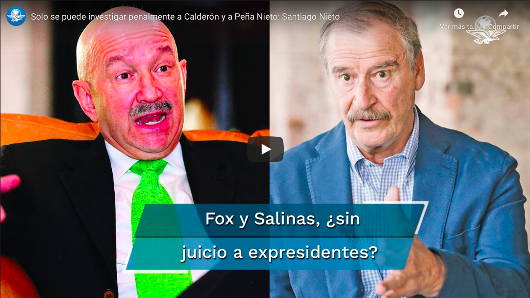 Solo se puede investigar penalmente a Calderón y a Peña Nieto: Santiago Nieto