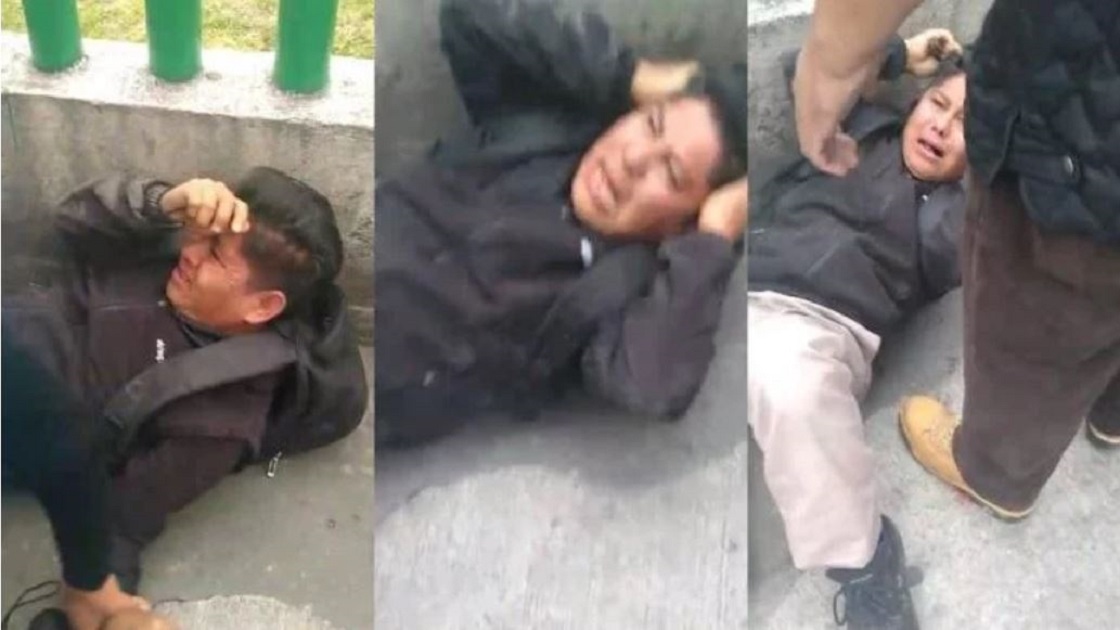 Tunden a golpes a hombre tras acosar sexualmente a una joven y termina llorando, en Toluca
