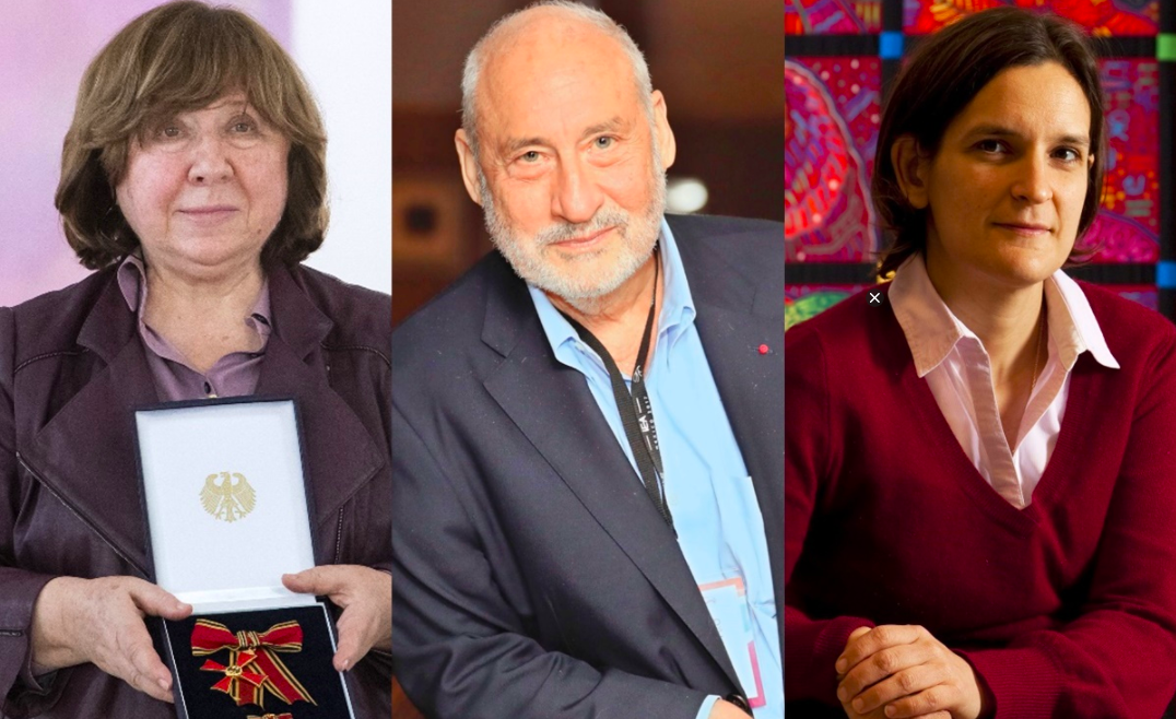 Vienen a Quer&eacute;taro, al Hay Festival, los premios Nobel Alexi&eacute;vich, Stiglitz y Duflo