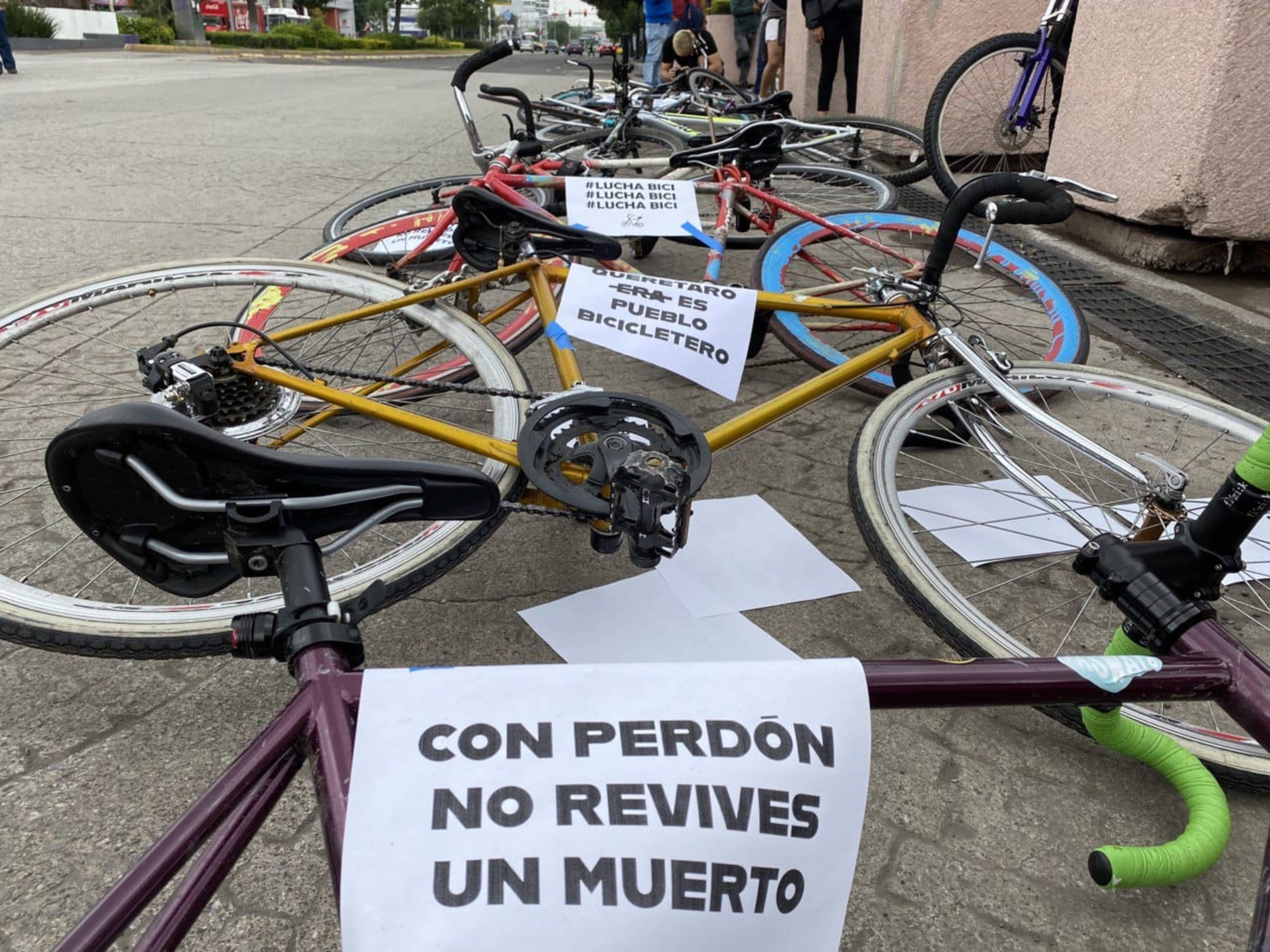 Ciclistas protestan; exigen llegar vivos a casa
