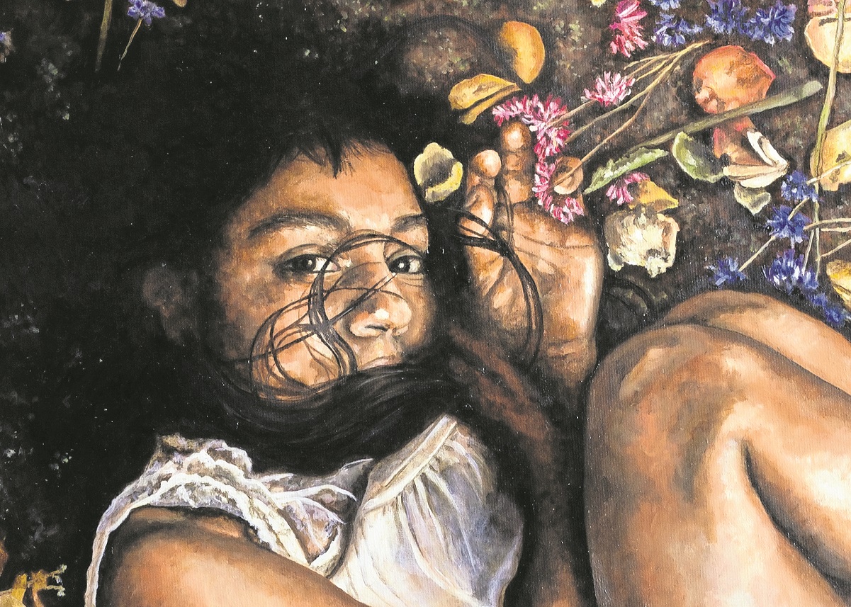 La pintura de Alix Yolitzin busca dignificar el cuerpo de la mujer