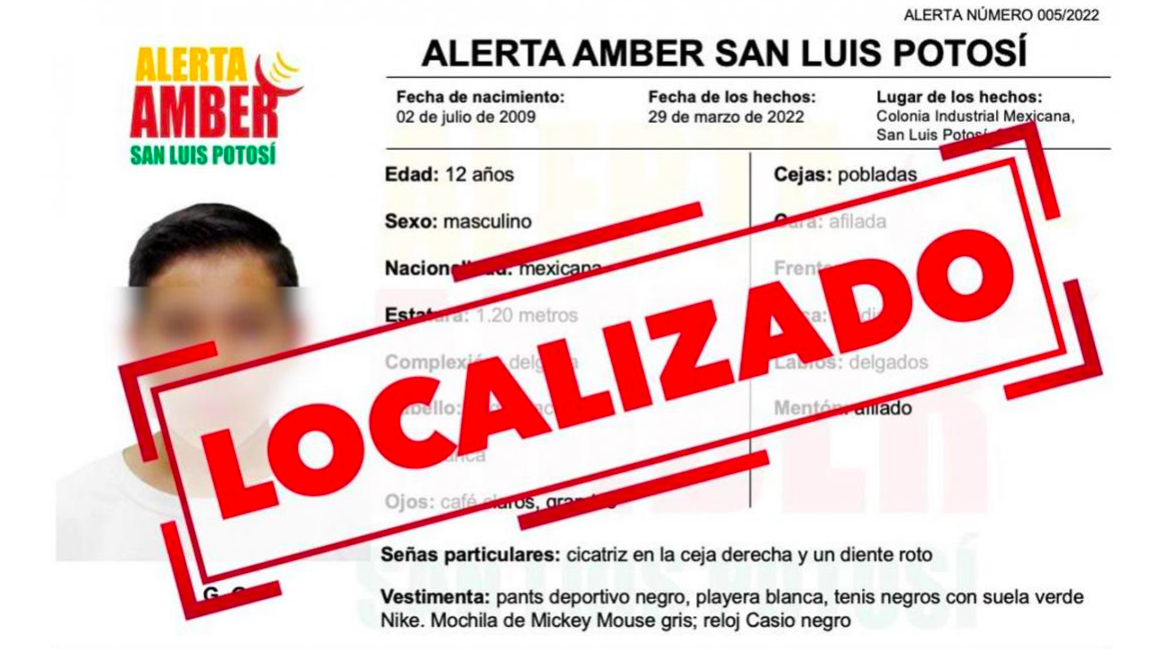 Localizan a menor de edad en Quer&eacute;taro; fue reportado como desaparecido en San Luis Potos&iacute;