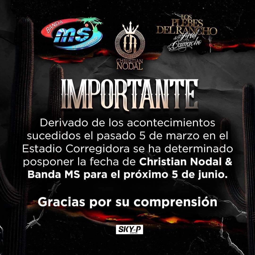 Suspenden concierto de Christian Nodal en el estadio Corregidora