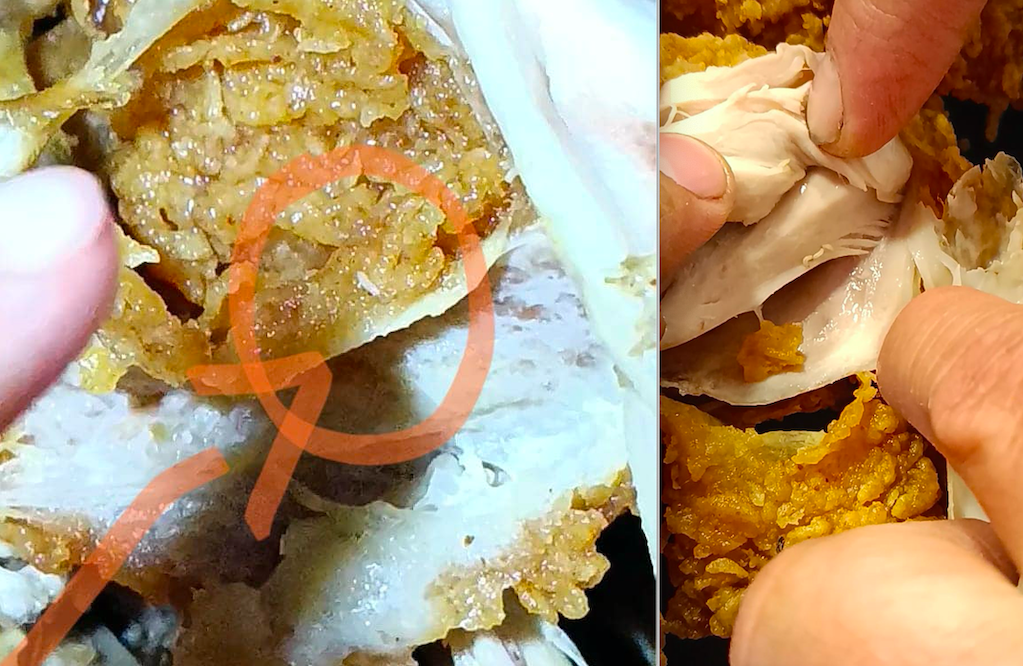 Encuentran larvas en pollo de restaurante internacional en Quer&eacute;taro